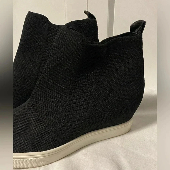 MIA | Black heeled wedge knit sneaker booties  - 8 - Picture 6 of 6